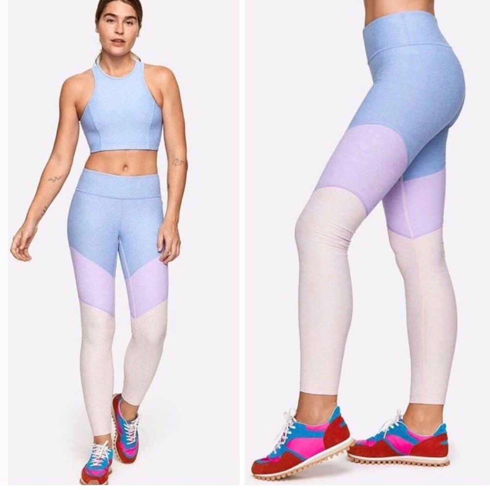 Outdoor Voices Springs Lilac Lavender Dahlia Leggings Sz XS